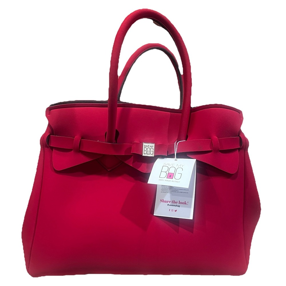 Save My Bag Women's Lightweight Solid Print Bag Tote Save Miss Plus Red